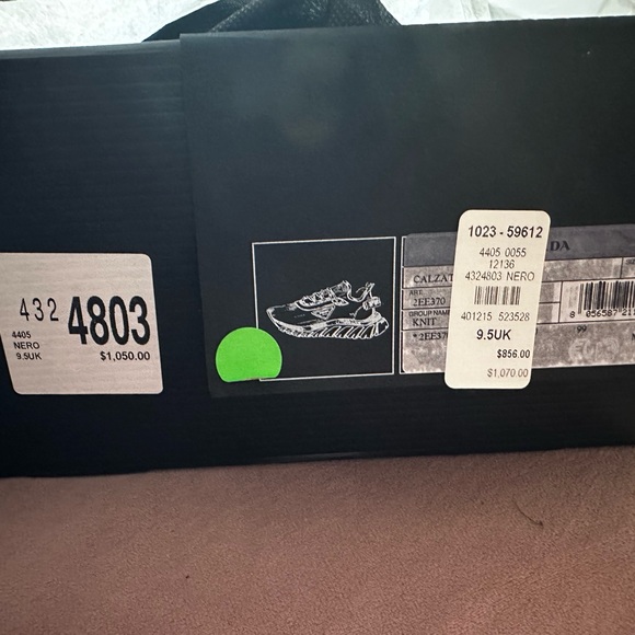 PRADA Men's Allacciate Rush Triangle Logo Knit Sneakers - Picture 9 of 17